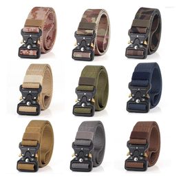 Ceinture tactique pour hommes, ceinture tactique réglable, entraînement militaire, boucle en métal, bataille en plein air, sport, armée, chasse, accessoires de survie