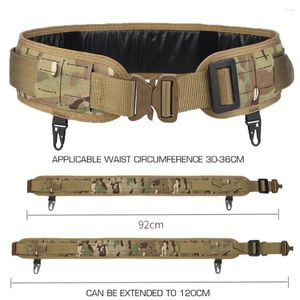 Ceinture de soutien de taille militaire tactique MOLLE, réglable, pilote, boucle à dégagement rapide, Combat de l'armée, chasse, ceintures rembourrées CS