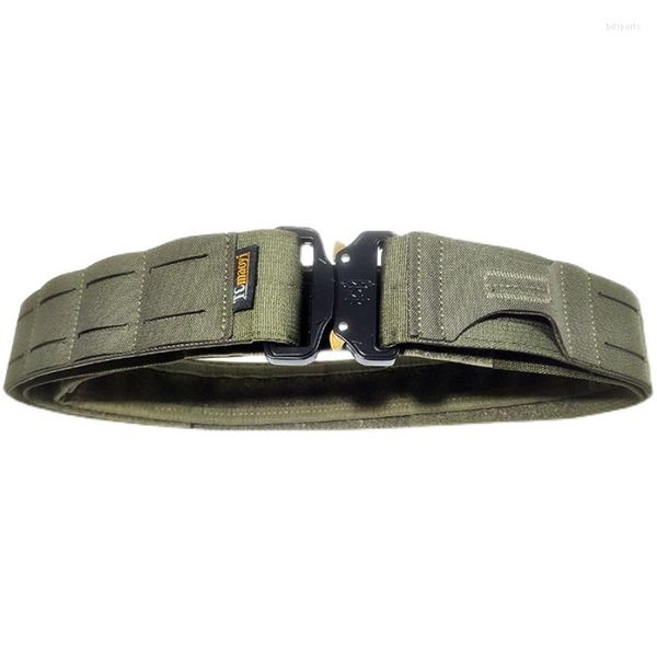 Support de taille multifonctionnel pour l'extérieur, boucle en métal de 5CM de large, ceinture extérieure de chasse découpée au Laser TC0189