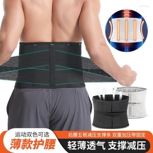 Soutien de taille sport réglable dos lombaire orthèse sangle respirant ceinture fixe haltérophilie Fitness Squat 2023