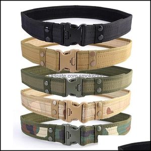 Ceinture de soutien de taille pour le sport, sécurité athlétique en plein air comme extérieur, ceinture de sport tactique avec boucle en plastique, entraînement militaire au combat, escalade