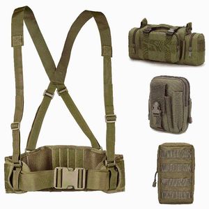 Taille Support Tactische jachtholster Kleding Molle Belt Army Militair Nylon Handige gevechtsgordel EA