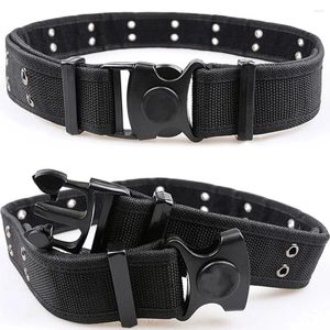 Tailleondersteuning Tactische buiten canvas riem multifunctionele nylon apparatuur beveiliging camouflage buitenste tailleband binnen