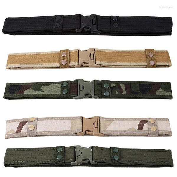 Taille Support Tactical Sport Belt With Plastic Buckle Army Military Adjustable Sponge Outdoor Fan Hook Loop Boucle