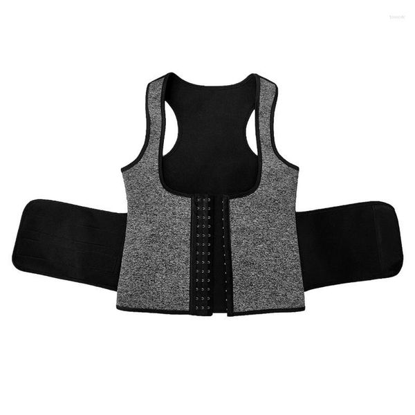 Soutien de taille formateur gilet pour femmes Cincher Corset Fajas Triple ceintures débardeur fermeture éclair confortable respirant élastique