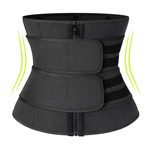 Soporte de cintura para mujer, cinturón de Fitness ajustable, absorbente de sudor, moldeador de cuerpo deportivo, faja ortopédica adelgazante para quemar grasa