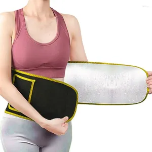 Soporte de cintura Entrenador para mujer Banda para el sudor con cinturón recortador de bolsillo Entrenamiento lumbar Envoltura de barriga para mujeres y hombres