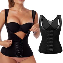 Taille formateur corps shaper fajas femmes sous-vêtements amincissants ventre ceinture taille Corset Shapewear body hauts gilet 220307