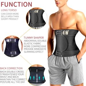 Taille Trainer voor mannen sportriem gewichtsverlies taille cincher buikband afslank gordel corset gym riem wrap body shaper