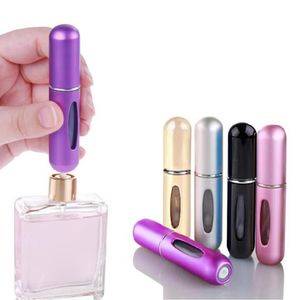 Bouteille de pulvérisation de parfum rechargeable de 5ml, atomiseur en aluminium, récipient cosmétique de voyage Portable, bouteilles de parfum