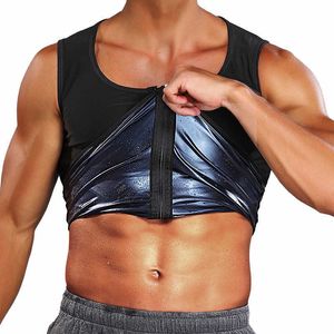 Taille Trainer Zweatvest voor Mannen Compressie Corset Afslanken Body Shaper Sauna Tank Top Training Shirt Faja Shapewear