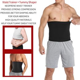 Recortadora de cintura para hombres Pérdida de peso Trainer de estómago entrenamiento de sudor Shaper sin nubes