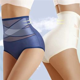 Taim Tamim Shaper 2023 Ice Silk Pantes sans couture haute taille plate de ventre plate femme forte Pantalon de forme de corps 3D Hip Briess Dropshipping Q240525