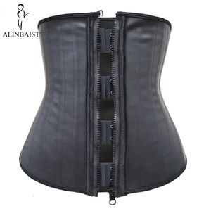 Taille buik Shaper 25 stalen botten latex taille trainer Shapewear Slimming riem modelleringsband body shaper gordel workout buikregeling corset 230818