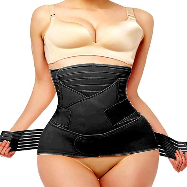 Cintura Tummy Shaper 3 en 1 Cinturón posparto Vendaje Soporte postnatal Faja Slim Cincher Shapewear Belly Band Body Trainer Corset 231013