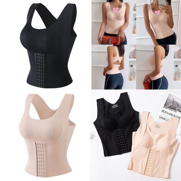 Cintura Tummy Shaper 3-en-1 Mujeres Fajas Sujetador Reductor de caída Faja Corrector de postura Sujetadores Ropa interior sin costuras Adelgazante Body Fitness Chaleco 230526