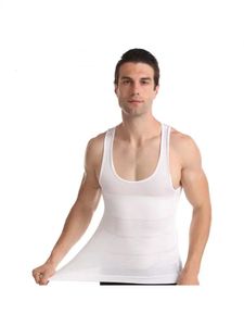Taille Tummy Shaper 5 pièces blanc hommes corps façonnage vêtements ventre serré gilet poitrine corset respirant Fitness boxe Protection 231207