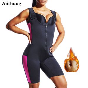 Taille Tummy Shaper Aiithuug Sauna Zweetbody's Zweet neopreen pak Trainer bodysuit met verstelbare bandjes voor gewichtsverlies korsetten 230904