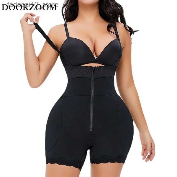 Cintura Tummy Shaper Butt Lifter Shapewear Full Body Shaper Ropa interior Nalgas falsas Almohadillas para la cadera Enhancer Breves Correas Cintura más delgada s Postparto Q240110