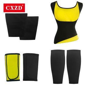 Taille Tummy Shaper CXZD Shapewear Néoprène Sweat Sauna Shapers Gilet Manches Cuisse Mollet Femmes Shaper Jambe Formateur Modélisation Minceur Tondeuse Bras 230923