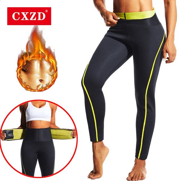 Taille Tummy Shaper CXZD femmes néoprène Sauna pantalons de survêtement gros brûlure Corset jambe minceur corps Shaper Anti Cellulite Compression Leggings Shapewear 231115