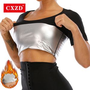 Taille buik Shaper Cxzd vrouwen sauna shaper shirt thermo zweet tank top slankelen dames shapewear taille trainer korset gym fitness workout shirts 230519