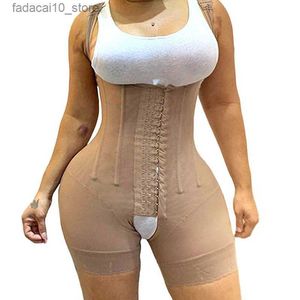 Cintura Tummy Shaper Fajas Colombianas Reductoras Shapewear Body Gancho Cierre de ojo Control de barriga Entrepierna ajustable Busto abierto Gaine Amincissante Q240115