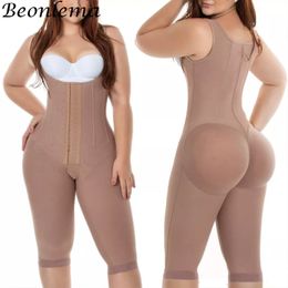 Taille Tummy Shaper Fajas Colombianas Shapewear Full Body Bodysuit Compressie Stof Abdominale Controle ButtLifter Push Up Ondergoed 230621