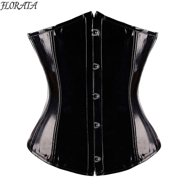 Taille Ventre Shaper Mode Dames Corset Sexy Underbust Corsets Et Bustiers Corps Minceur PVC Lingerie Trainning Tops Steampunk 220921