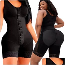 Cintura Tummy Shaper Fl Body Shapewear Faja de compresión Fajas Ropa interior correctiva colombiana Control Butt Lift Slim Corset Bodysui Dhfkz