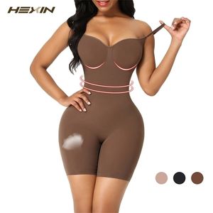 Taille Tummy Shaper HEXIN Naadloze Vrouwen Backless Bodysuit Fajas Colombianas Push Up Butt Lifter Reductieve Gordels Afslanken Trainer Shapewear 220929