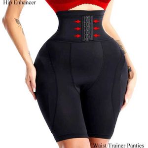 Taille Tummy Shaper Hip Verbeter nep ondergoedvulling Body pads onderbroek met riem dij slankere sexy grote butt lift shapewear Q240509