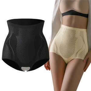 Taille Buik Shaper Ijs Zijde Ion Fiber Reparatie Vormgeven Vrouwen Beeldhouwen Korte Hoge Taille Lichaam Slips Firm Controle Broek Shapewear 231128