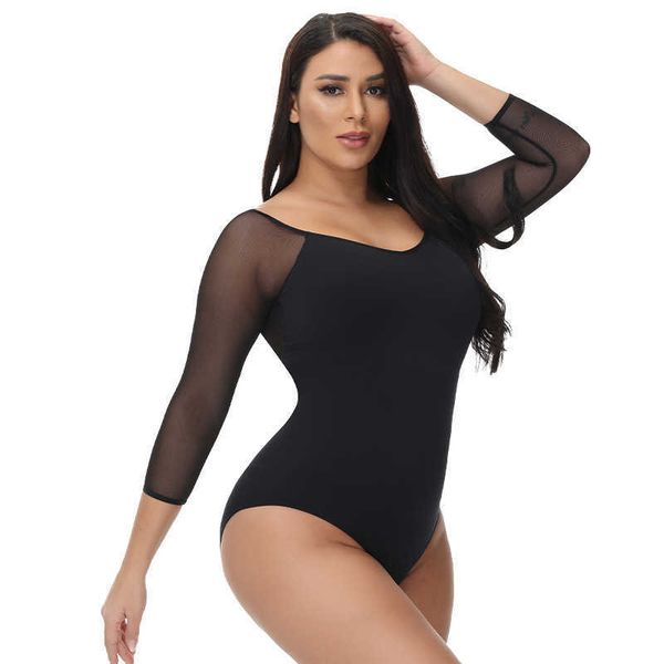 Taille ventre Shaper combinaison shapewear maille respirant danse costume taille attachée et hanche levage sous-vêtements femmes triangle costume