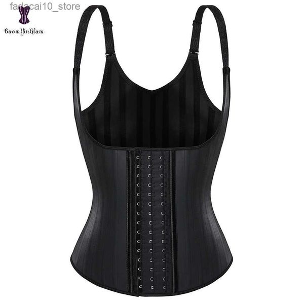 Taille Tummy Shaper Latex Corps Minceur Shapewear Gilet Taille Sweat Sport Shaper Ventre Gaine Modélisation Sangles Acier Désossé Posture Shaper Ceinture Q240110