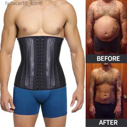 Cintura Tummy Shaper Corsé de látex para hombre Cintura Body Shaper Adelgazar Entrenamiento Fitness Fajas Body Control del vientre Shaperwear Fajas Q240110