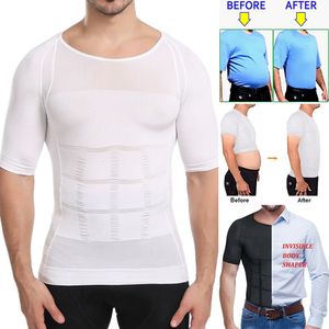 Taille Tummy Shaper Hommes Body Shaper Poitrine Compression T-Shirt Maillot de Corps Abdomen Minceur Débardeurs Taille Formateur Entraînement Shapewear Tummy Base Layer 230824