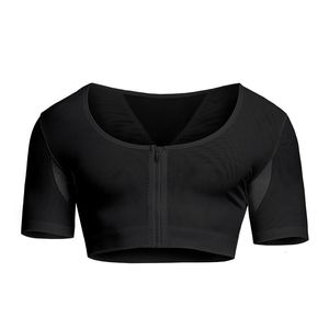 Taille ventre Shaper hommes corps Shaper gynécologie sous-vêtements contrôle seins Corset fermeture éclair minceur poitrine hauts blanc noir 230829