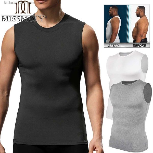 Cintura Tummy Shaper Hombres Body Shaper Chaleco Camisas de compresión Adelgazar Control de barriga Tops ajustados Entrenamiento Abdomen Pecho Camiseta sin mangas Shapewear Q240110