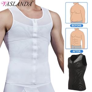 Cintura Tummy Shaper Chaleco de compresión para hombres Camiseta interior Camiseta sin mangas para adelgazar Camisas de entrenamiento Tummy adelgazante Abdomen Body Shaper Entrenador de cintura Fajas Tops 230824