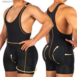 Cintura Tummy Shaper Shapers para hombres Body Shaping Fake Ass Nalgas Enhancers Boxer Briefs Hip Pads Butt Lifter Ropa interior Shapewear Body para hombres Q240110