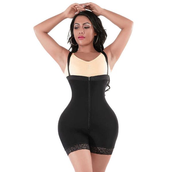 Taille Tummy Shaper Nouveau camisole une pièce shapewear avec fermeture éclair pour le serrage abdominal et le levage des fesses body de récupération post-partum en grande taille