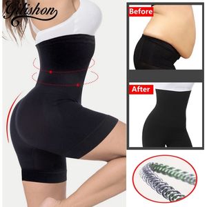 Taille Tummy Shaper Shorts de sécurité sans couture femmes corps façonnant sous-vêtements grande taille haute culotte de ventre plat pantalon de levage de hanche Shapewear 230825