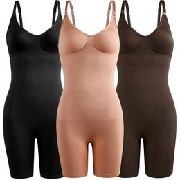 Taille buik shaper naadloze vrouwen bodysuit kont lifter shapewear trainer body strappy-back borst verbeteren corrigerende ondergoed korset 230520