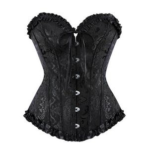 Taille Tummy Shaper Sexy Corsets Bustiers Floral Dentelle Tops Pour Femmes Fleur Imprimé Vintage Corset Gothique Satin Lingerie Corselet Overbust Plus Taille 230828