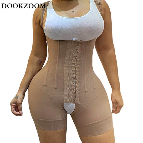 Cintura Tummy Shaper Fajas Body Mujeres Control Body Shaper Prenda de alta compresión Entrenador de abdomen Busto abierto Fajas Corsé deshuesado 230425