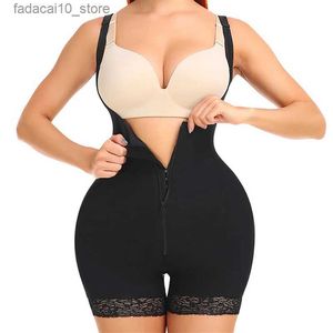 Taille Tummy Shaper Afslankende Shapewear voor vrouwen Postpartum Tummy Control Body Shaper Butt Lifter Body Rits Open Buste Open Kruis Corset Fajas Q240110