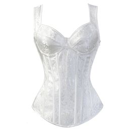 Taille Ventre Shaper Corset Steampunk avec Coupe Lingerie Fermeture Éclair Sangles Latérales Overbust Corset Taille Formateur Bustier Plus La Taille 230314