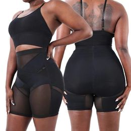 Taille Tummy Shaper SuperPower Femmes Formateur Bout à Bout Minceur Jambe Sous-Vêtements Shapewear Lady Cross Compression Abs Shaping Pantalon Mémoires 230821