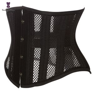 Taille Tummy Shaper Underbust Corset vrouwen Staal Uitgebeende Korte Torso Ademend Mesh Cincher Waspie voor Gewicht 230807